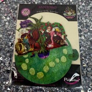 Santoro Pincettes 3D Pop-Up Green Fantasy Scene 3D  brand new card